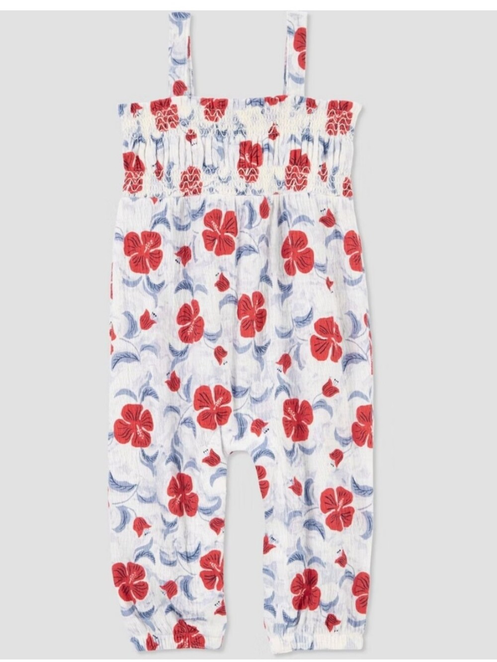 Carter's Just One You Baby Girls' Floral Jumpsuit - White/Red 18M